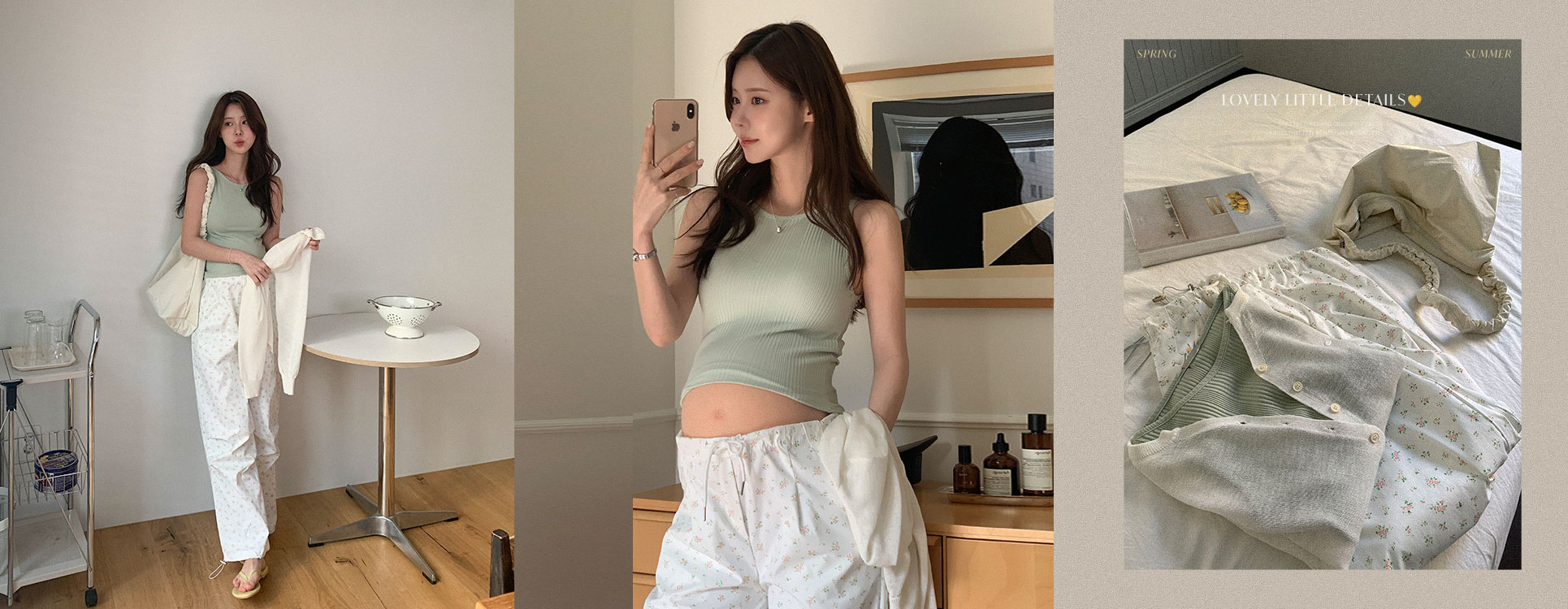 플라워 스토퍼조절 팬츠